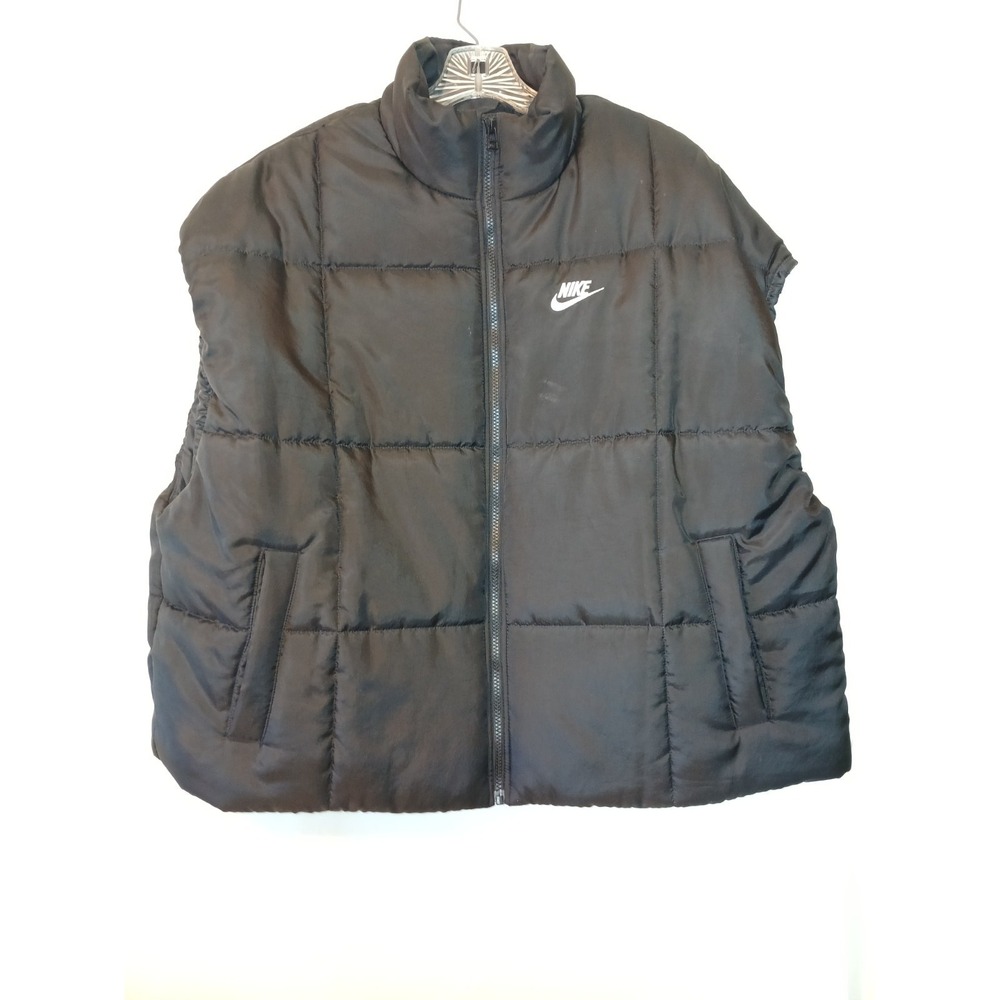 Nike Air Therma-FIT Puffer Vest Mens Size Large Black Down Fill Full Zip  ACAC